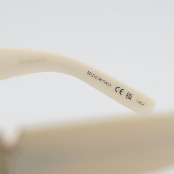 Saint Laurent SL M94 012 Sunglasses Shiny Ivory Cat Eye Frame, Grey Lenses main image 4